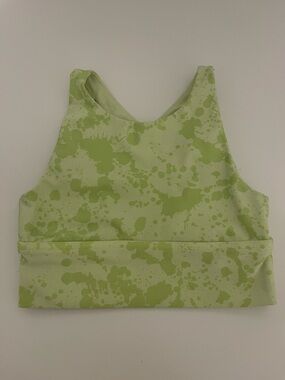 DSG Light Green Splatter Active Top Dance Top excellent condition CM